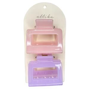 Ettika Revolve Gabriella Hair Claw Clips Mini Small 2 Pack In Light Purple Pink